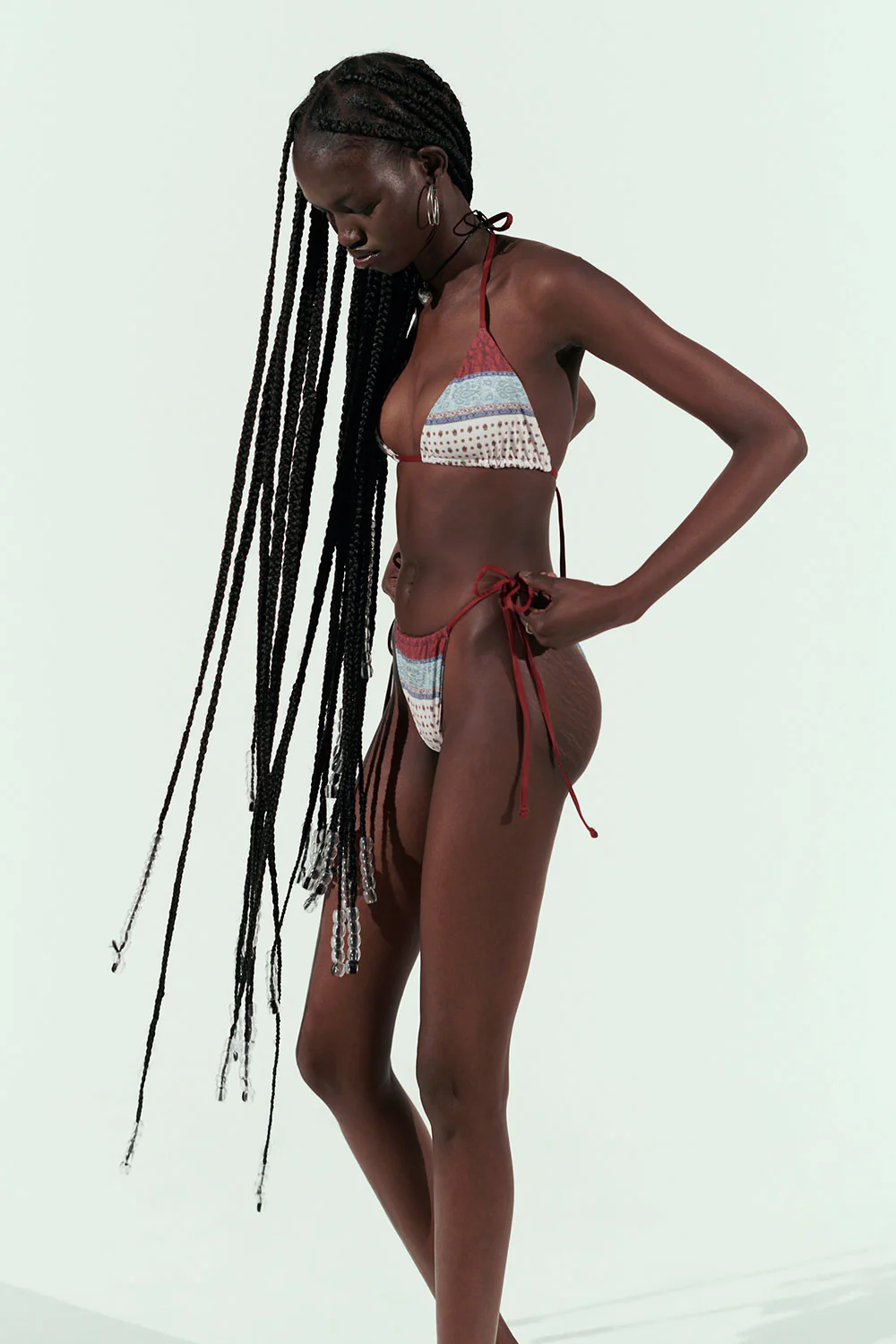 Tia Triangle Bikini Top - Sand Paisley - Image 3