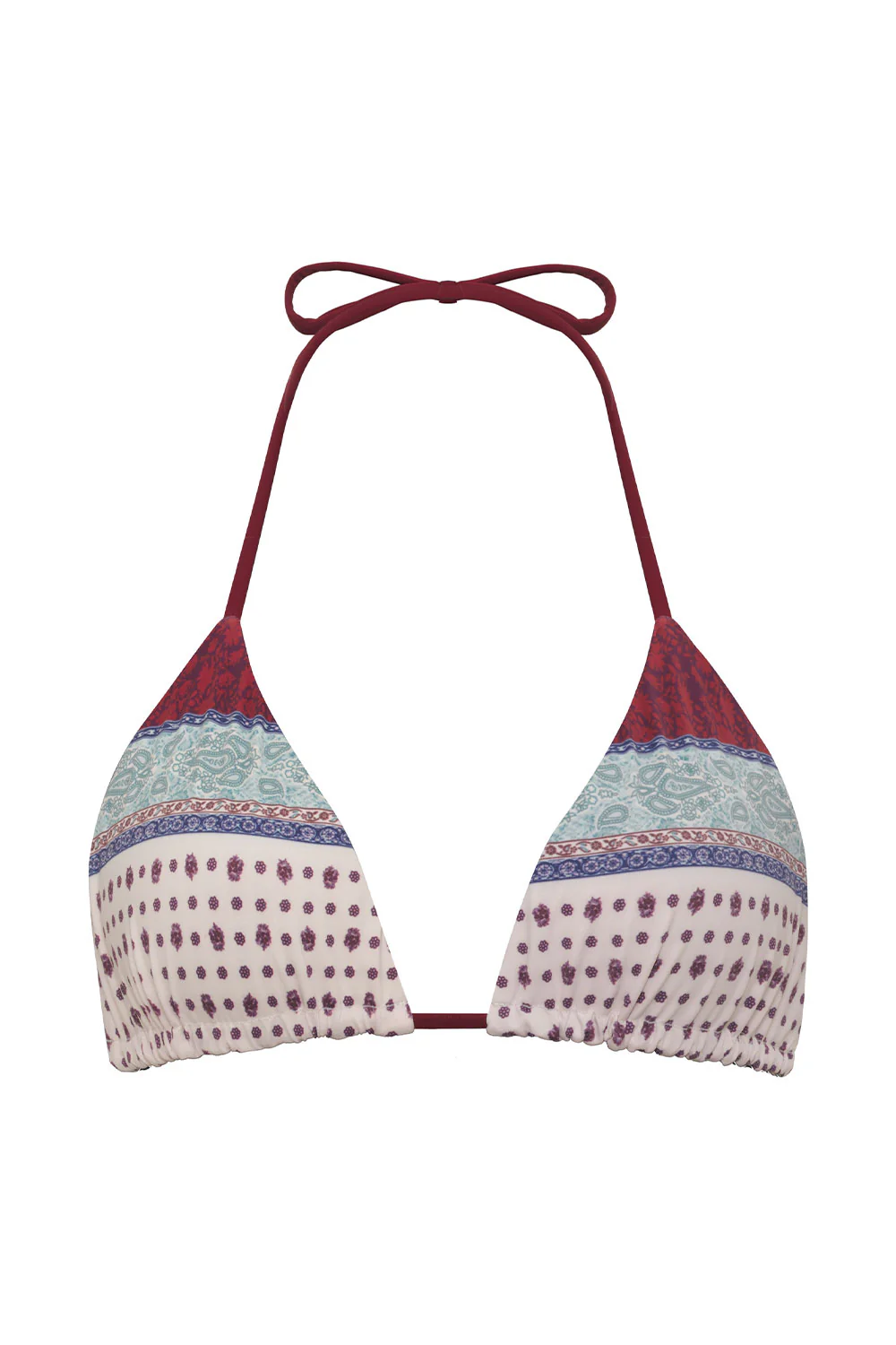 Tia Triangle Bikini Top - Sand Paisley - Image 5