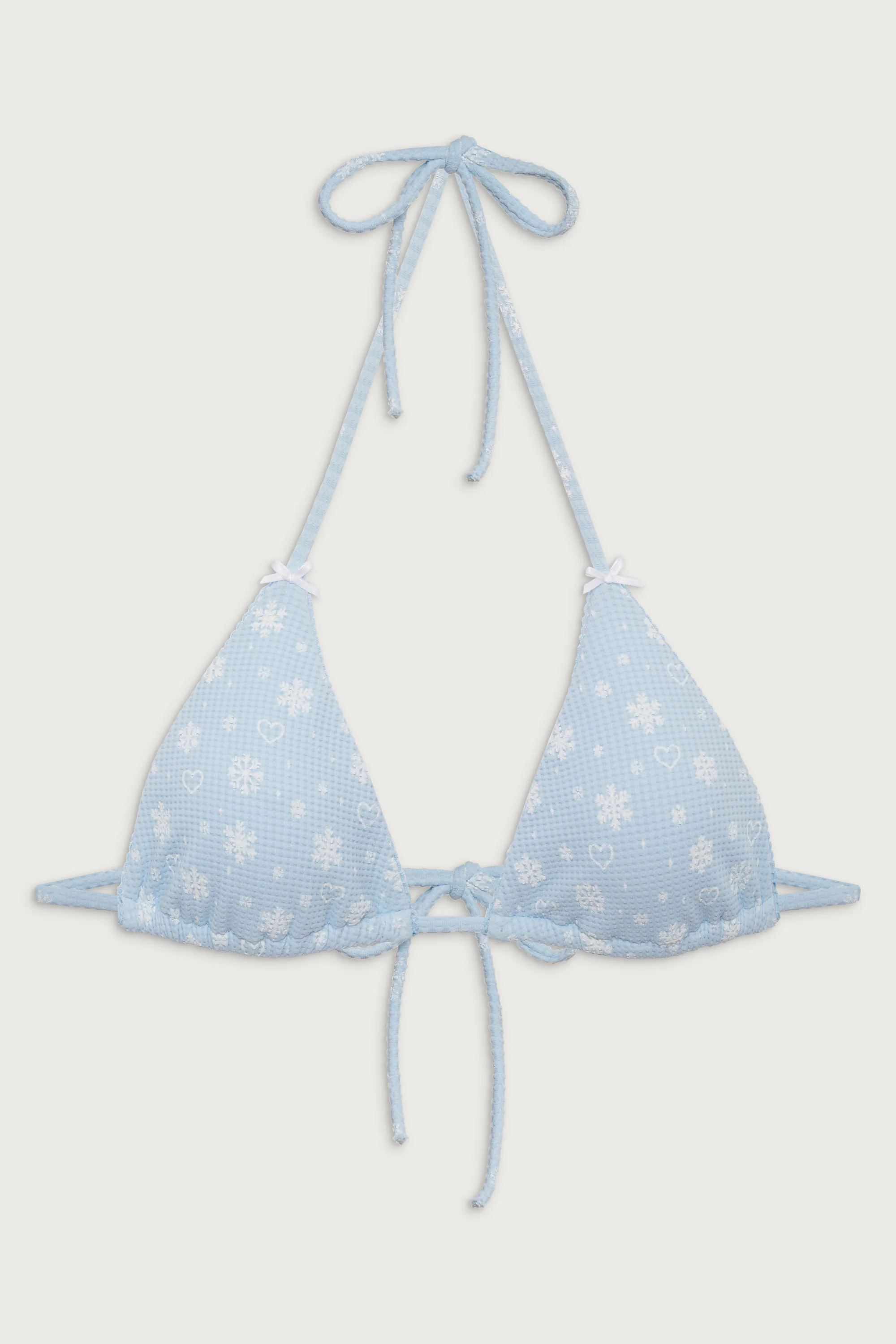 Tia Waffle Triangle Bikini Top - Flurries - Image 2