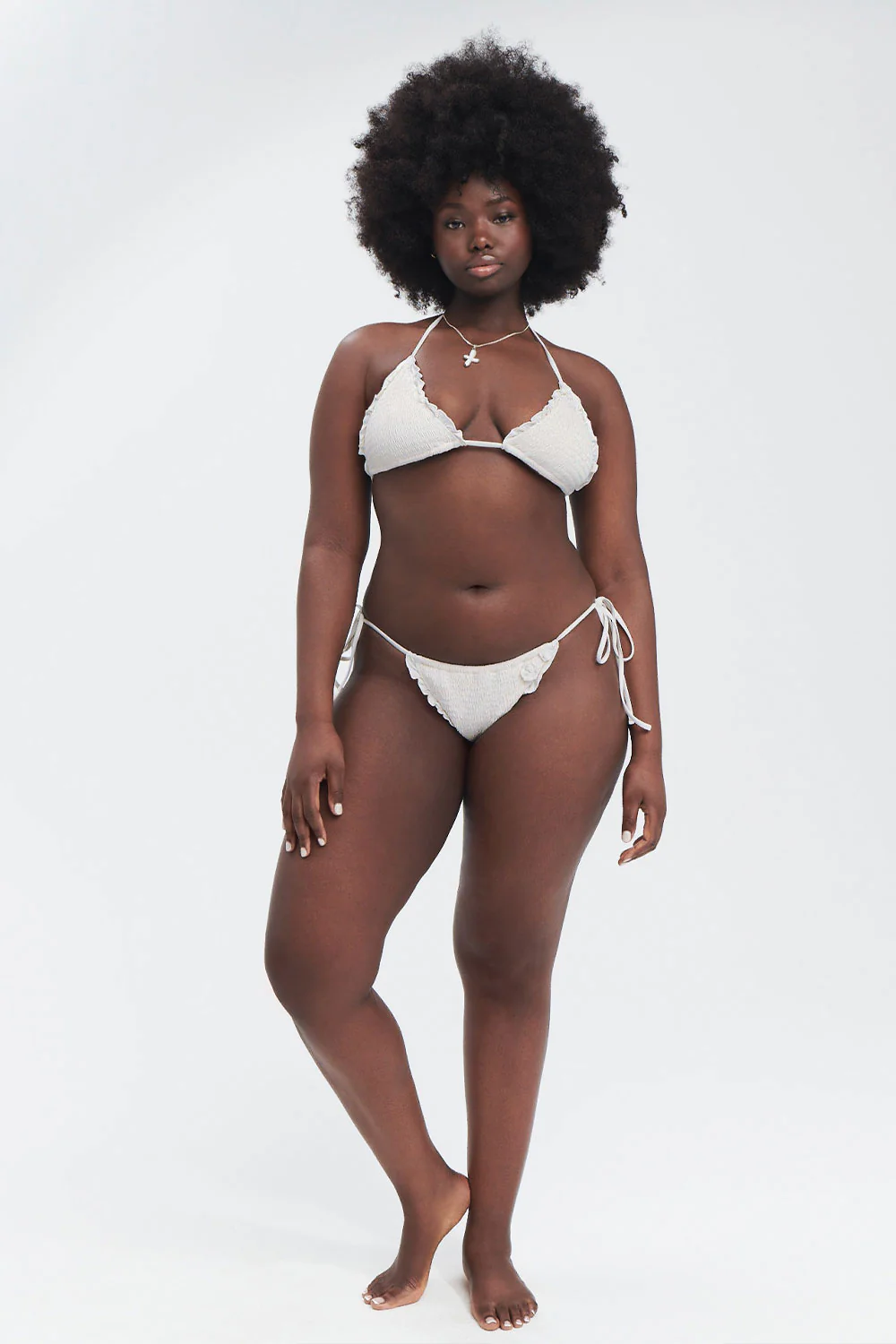Tiana Ruffle String Bikini Bottom - Sunrose - Image 5