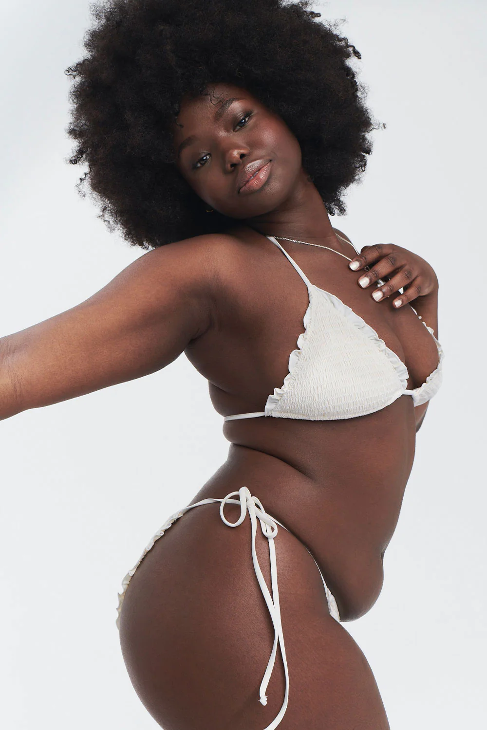 Tiana Ruffle Triangle Bikini Top - Sunrose - Image 3
