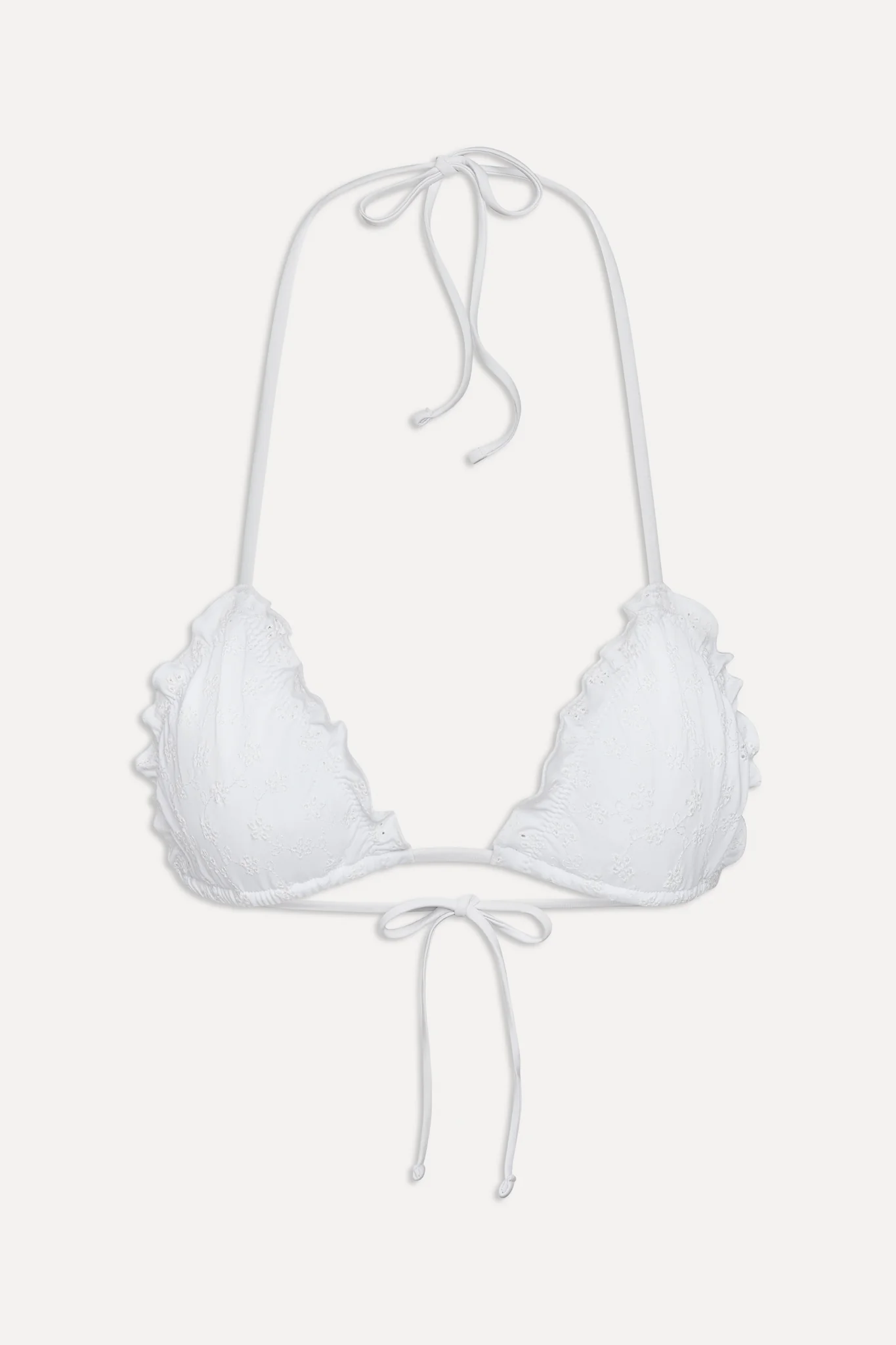 Tidal Eyelet Triangle Bikini Top - Spring Cloud - Image 3