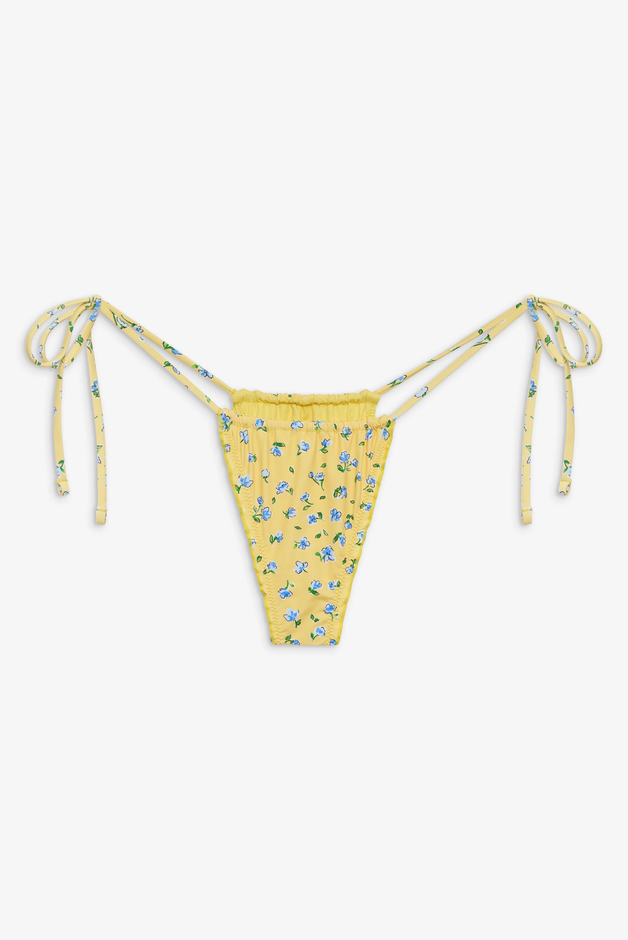 Tidal Floral Micro Bikini Bottom - Sky Blossom - Image 3