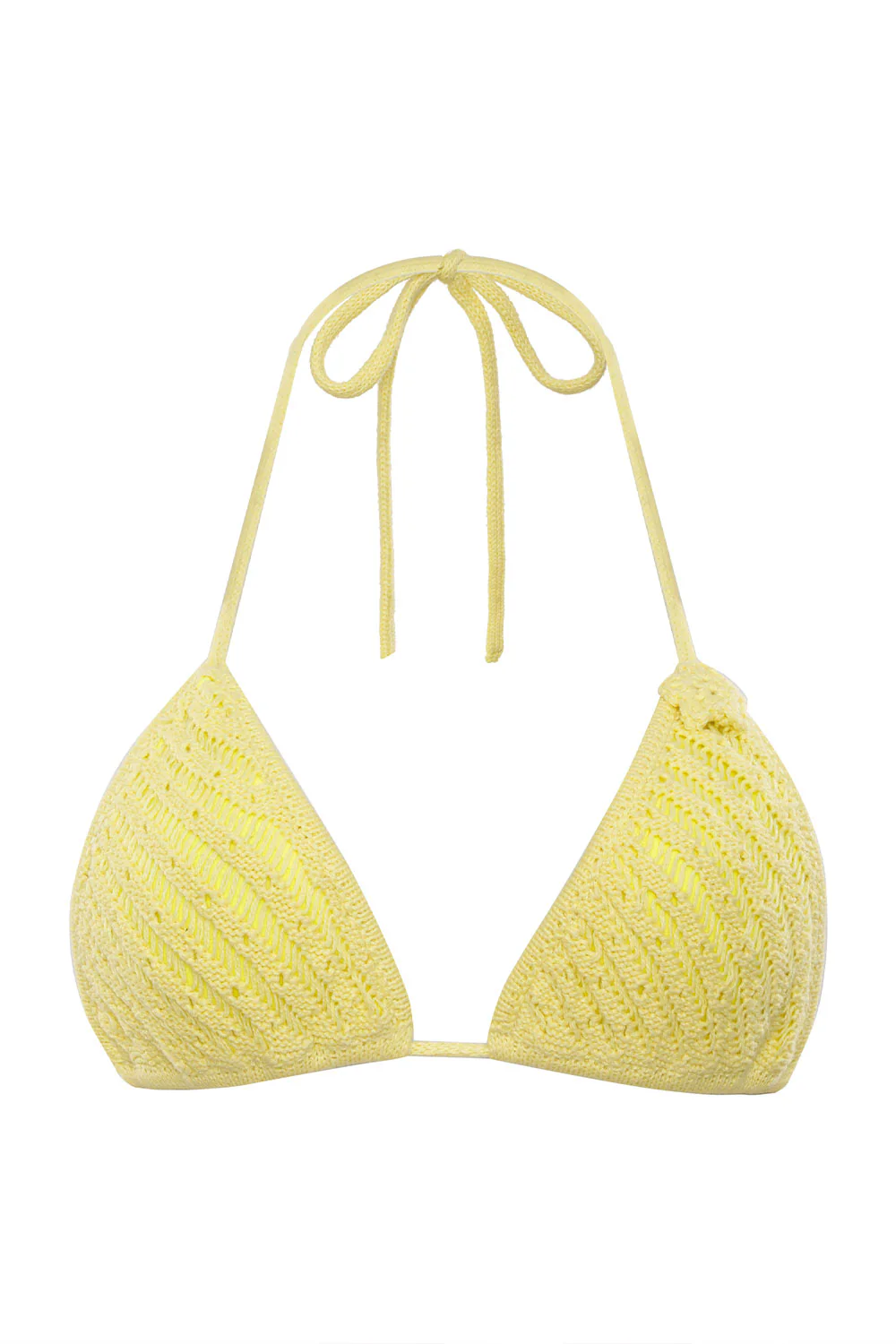 Tide Crochet Triangle Bikini Top - Honey Butter - Image 6