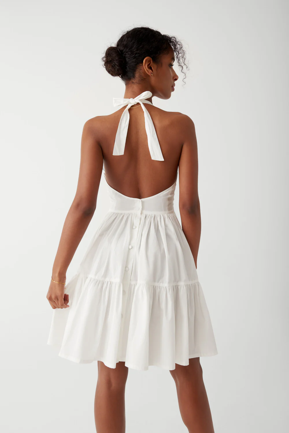 Tulsa Halter Midi Dress - White - Image 2