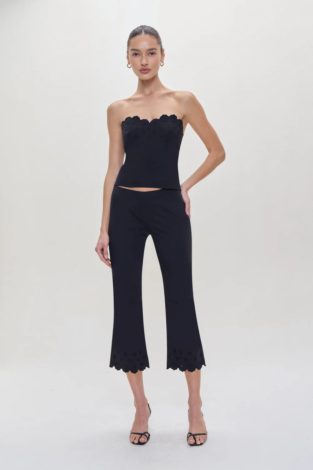 Twilight Embroidered Corset Top - Black - Image 2