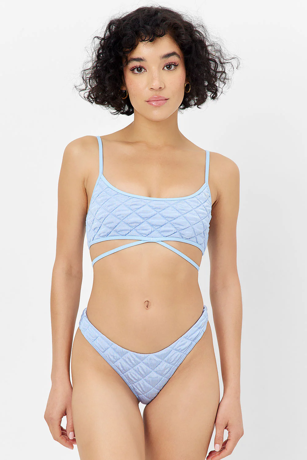 Waco Bralette Bikini Top - Baby Blue - Image 4