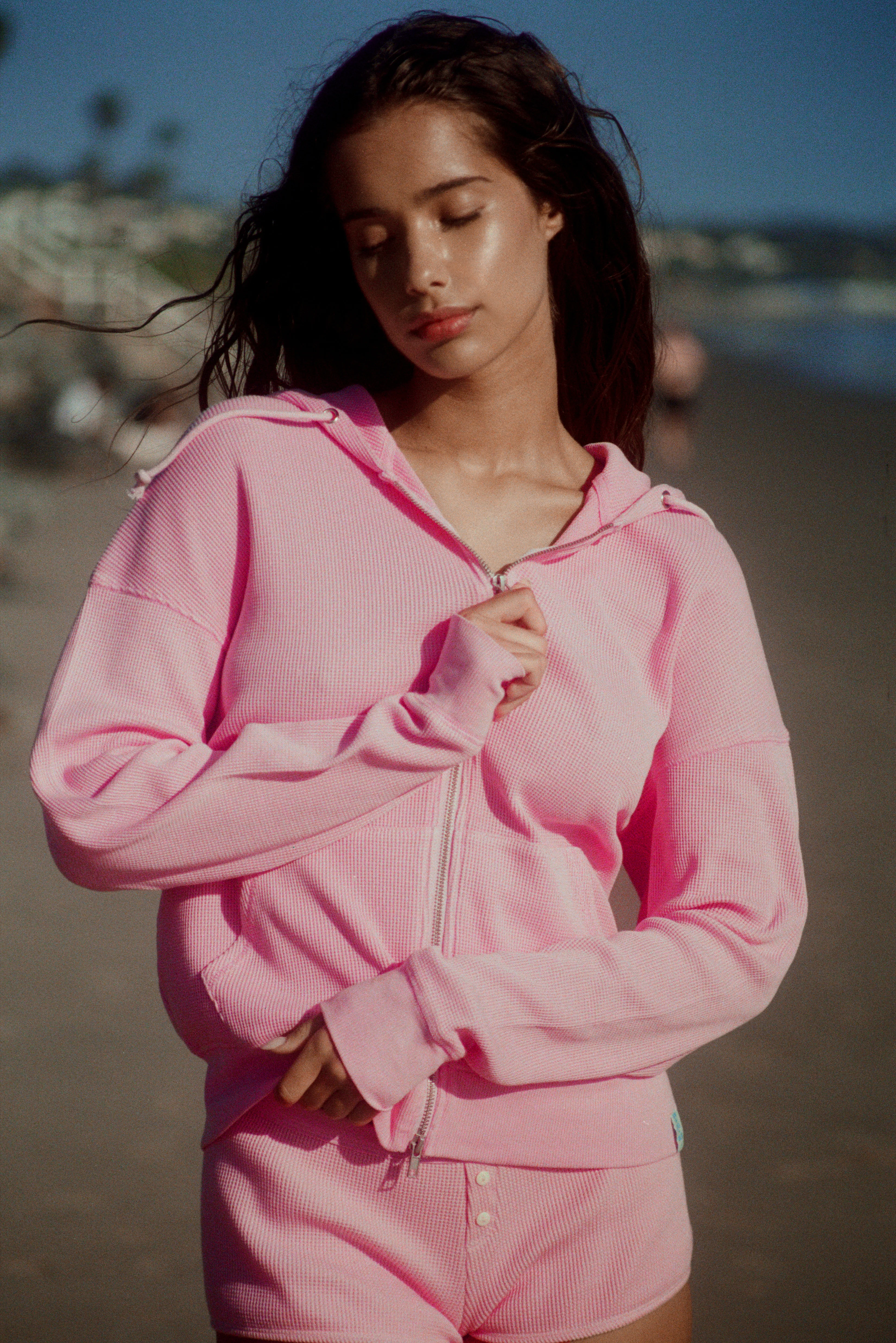 Weekend Thermal Hoodie - Blush - Image 6