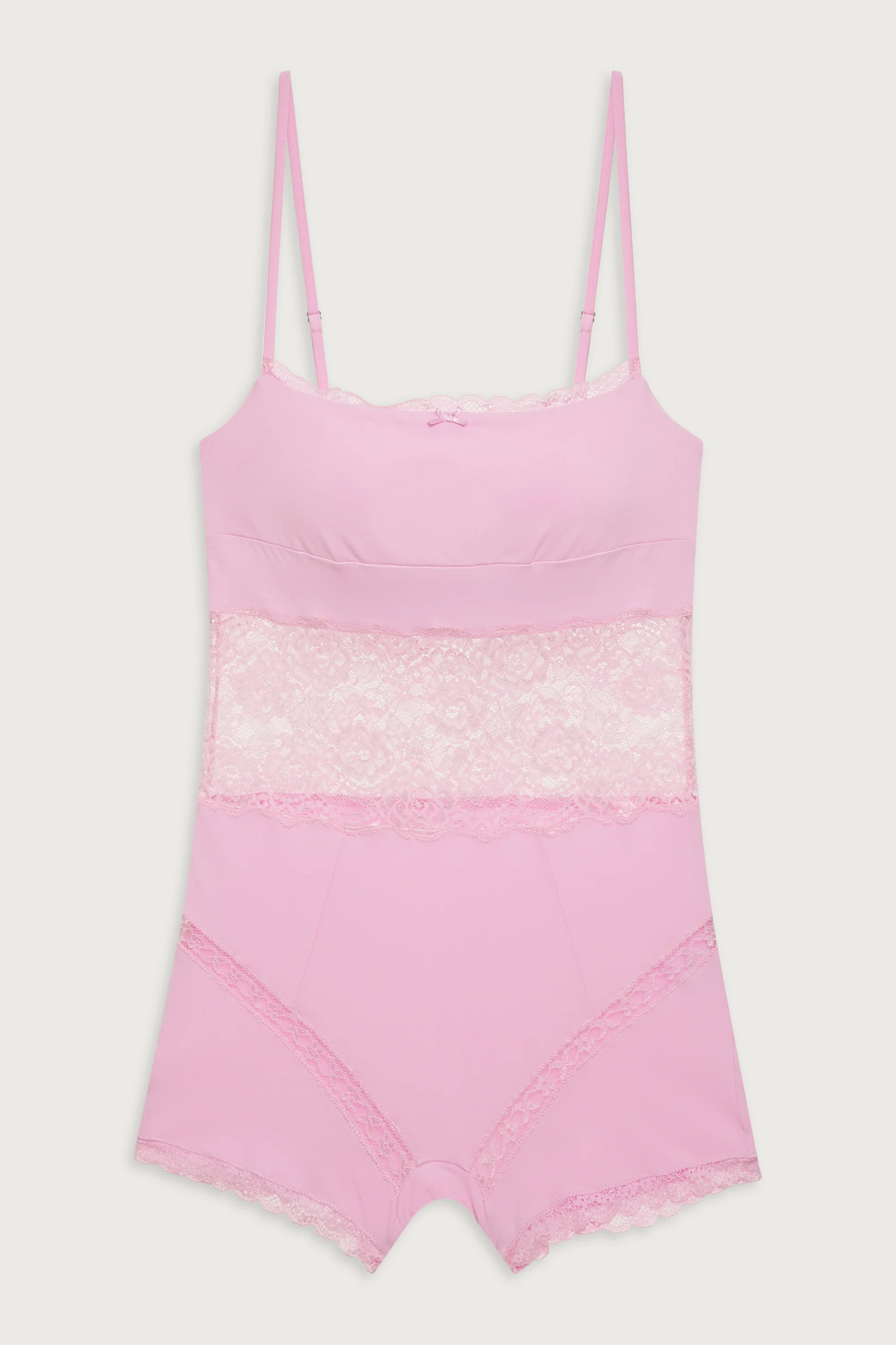 Whisper Lace Bodysuit - French Rose - Image 2