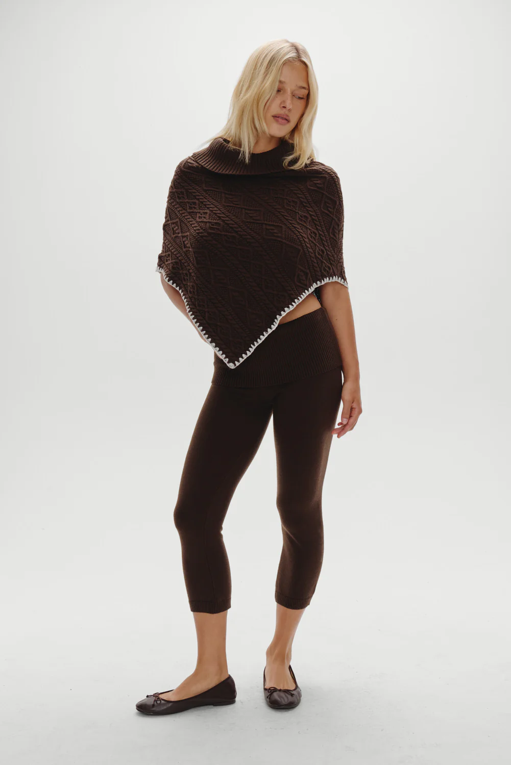 Milo Knit Capri Pants - Chocolate Brown - Image 6