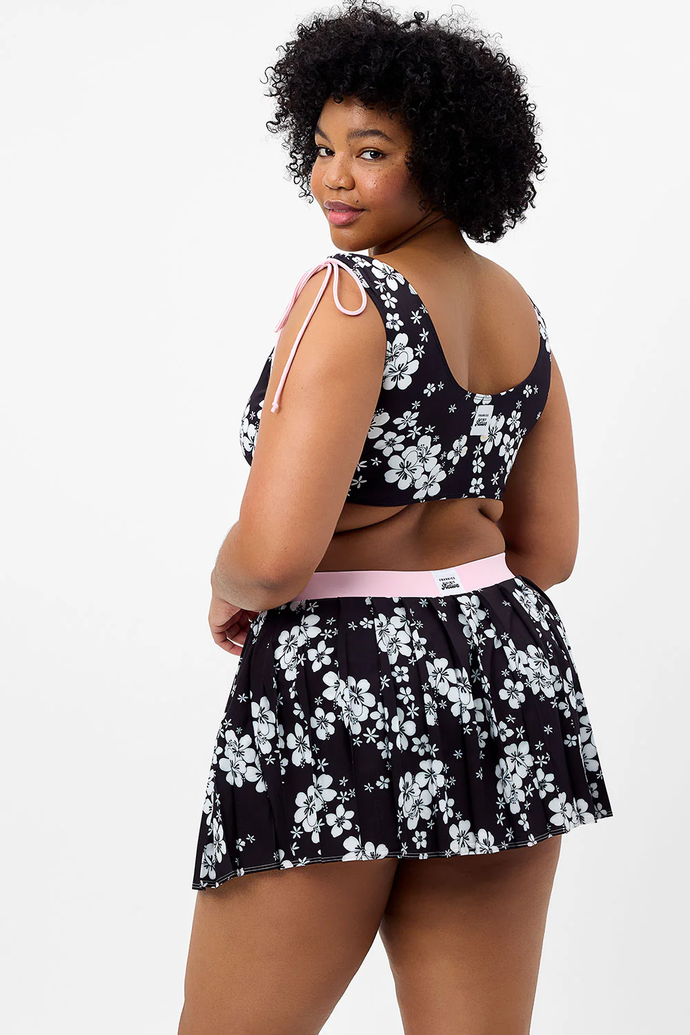 Windy Floral Tennis Skirt - Plush Plumeria - Image 4