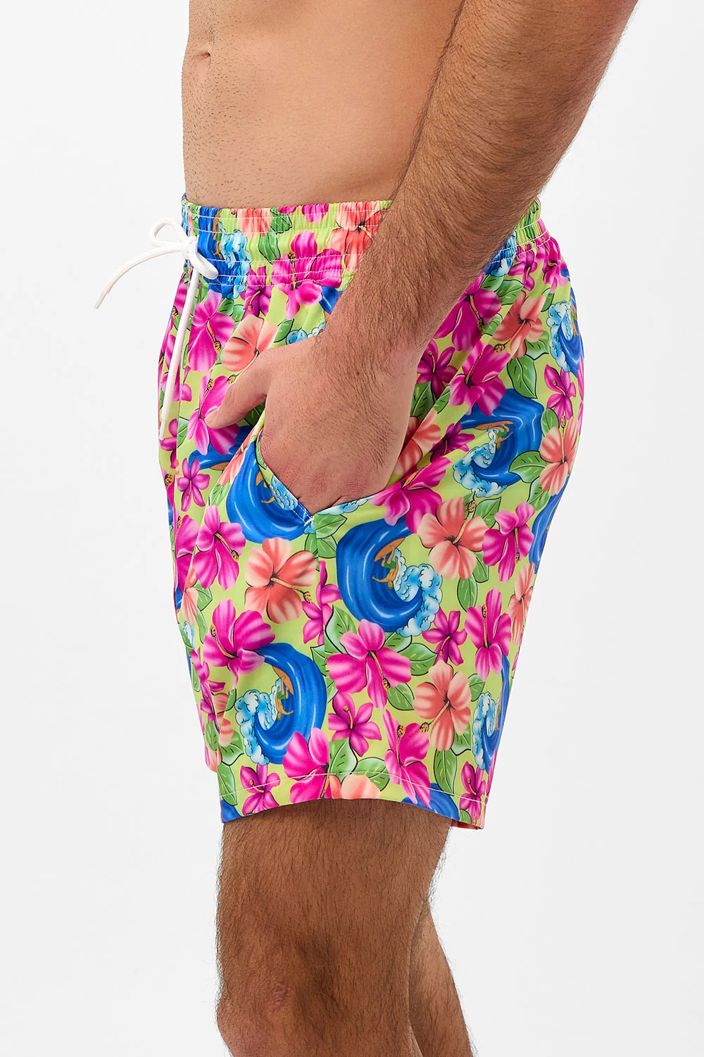 Winston Floral Unisex Board Short - Neon Surfer - Image 5