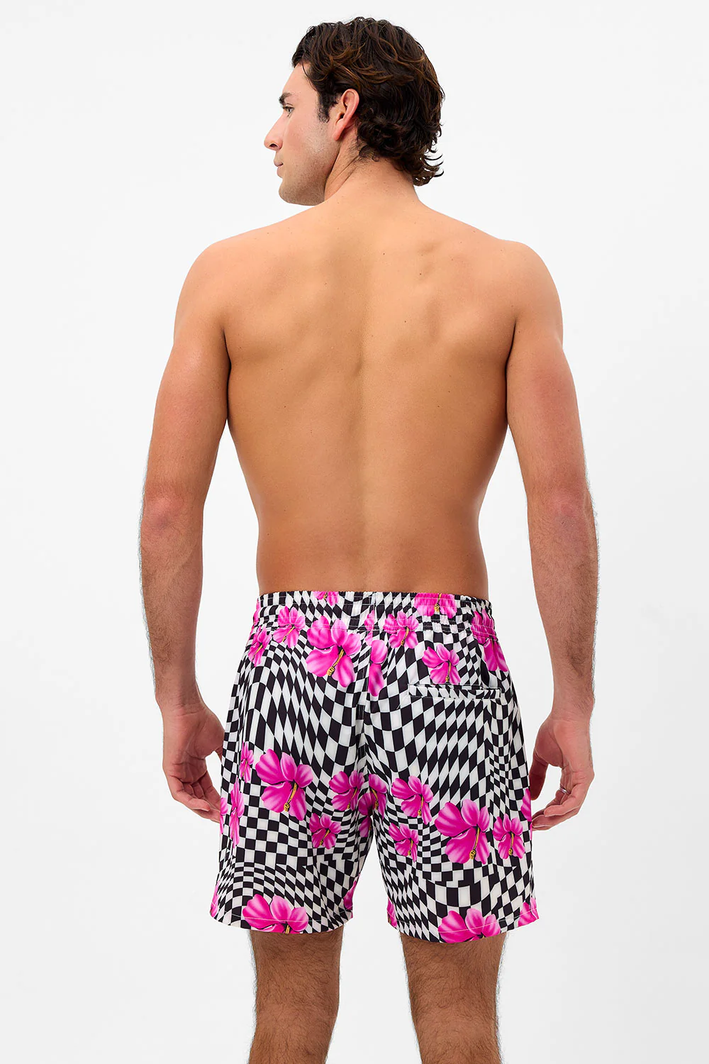 Winston  Unisex Board Short - Black Morrison Hibiscus - Image 3