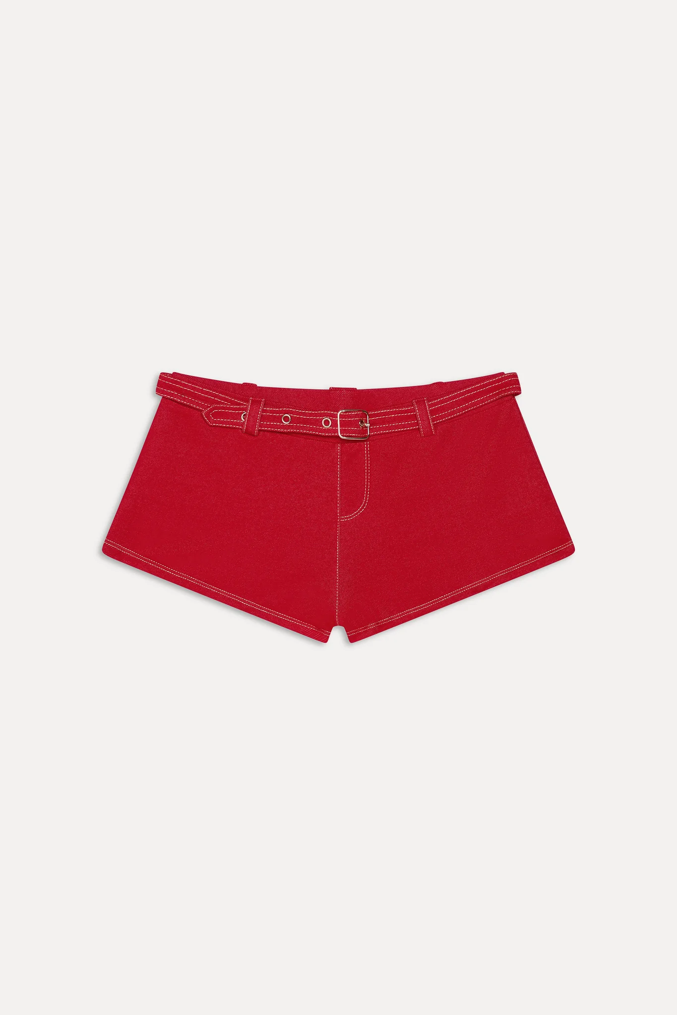Wrangler Denim Booty Shorts - Red Denim - Image 3