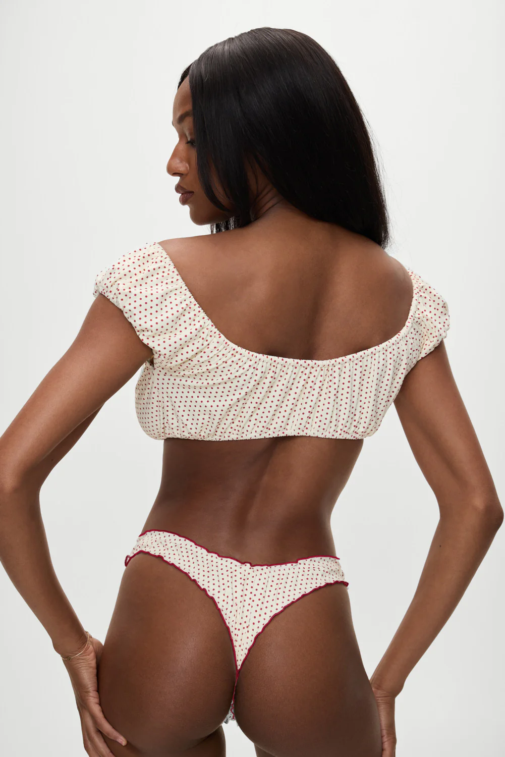 x BELLA HADID Angel Bikini Top - Strawberry Polka Dot - Image 5
