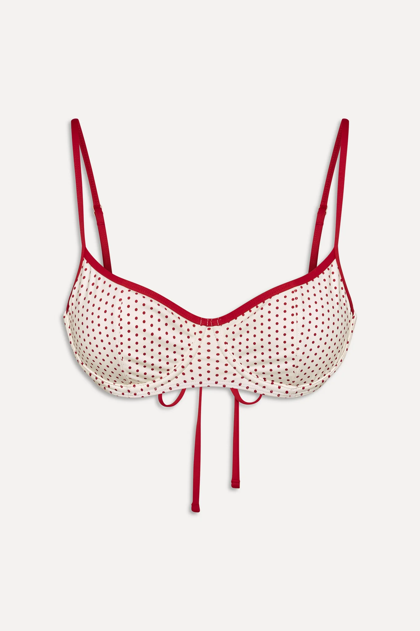 x BELLA HADID Cola Underwire Bikini Top - Strawberry Polka Dot - Image 3