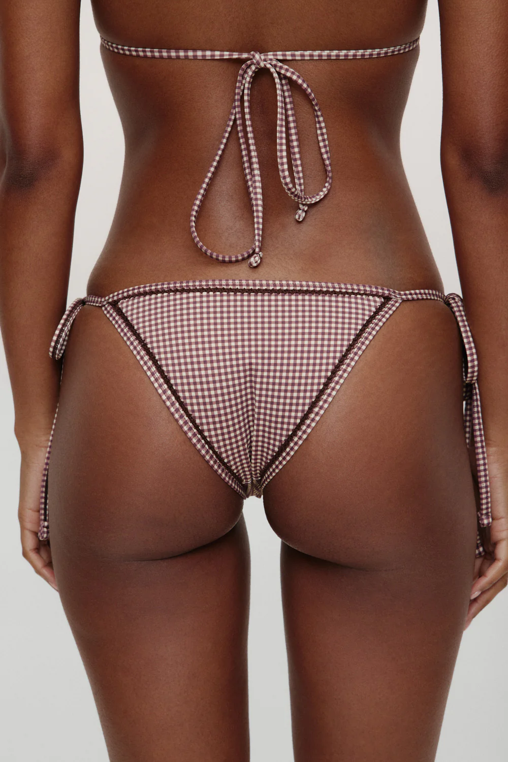 x BELLA HADID Mackenzie String Bikini Bottom - Dream Gingham - Image 4