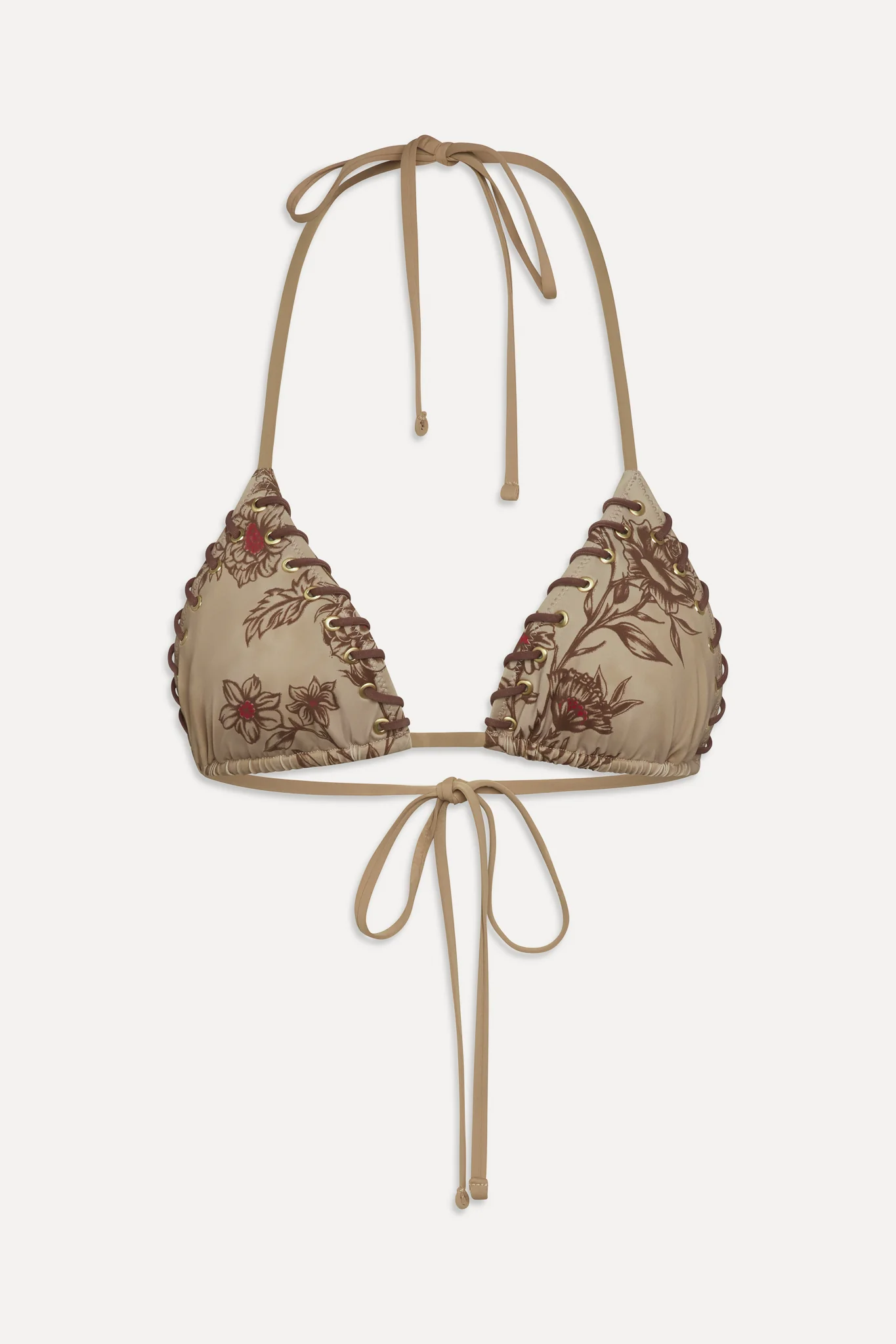 x BELLA HADID Nick Triangle Bikini Top - Desert Rose - Image 3