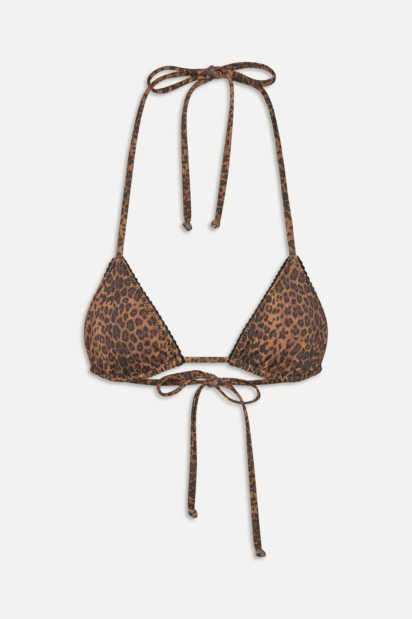 x BELLA HADID Nick Triangle Bikini Top - Lucky Leopard - Image 3