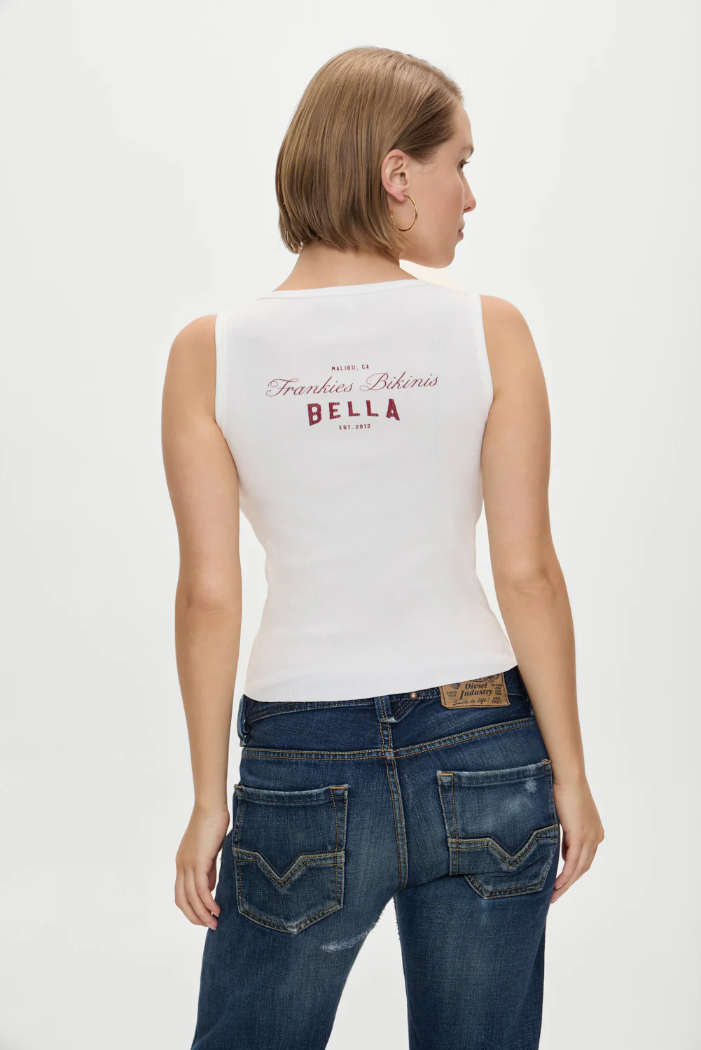 x BELLA HADID Reno Tank Top - Lone Star White - Image 6