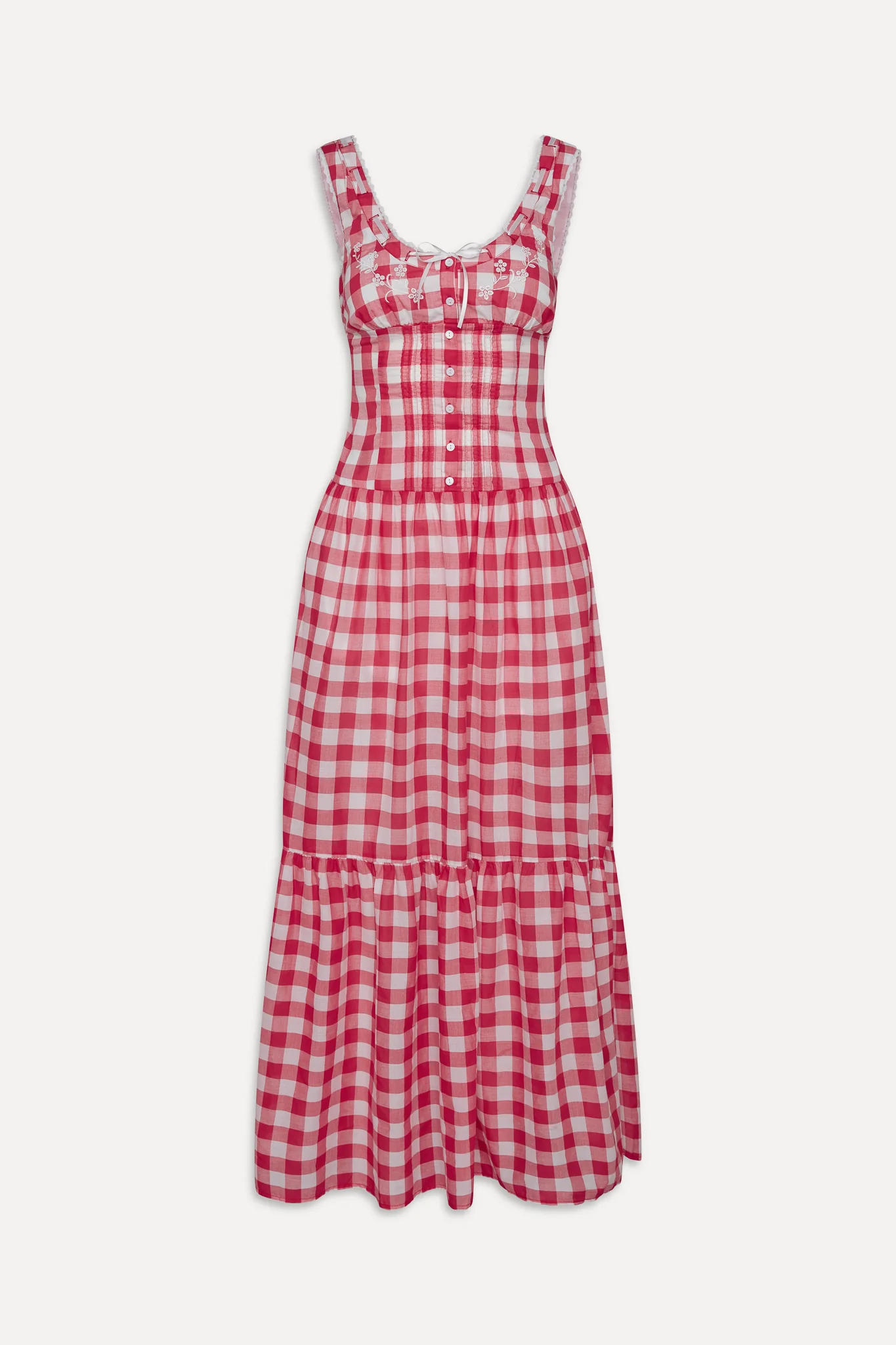 x BELLA HADID Southern Belle Midi Dress - Malibu Picnic - Image 3