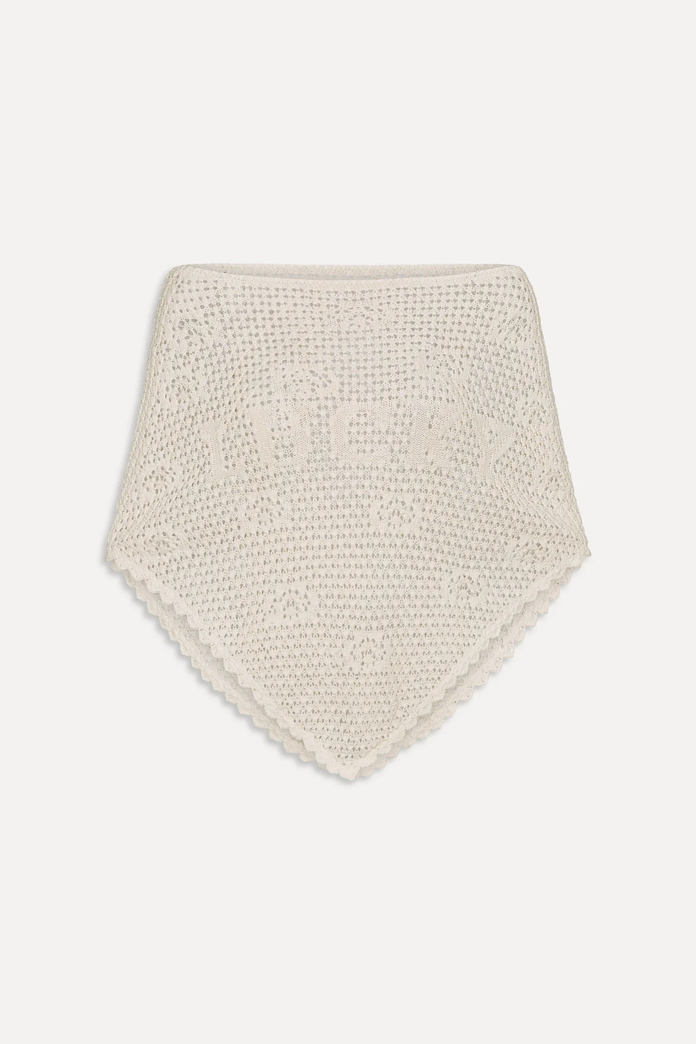 x BELLA HADID Western Crochet Poncho - White - Image 3