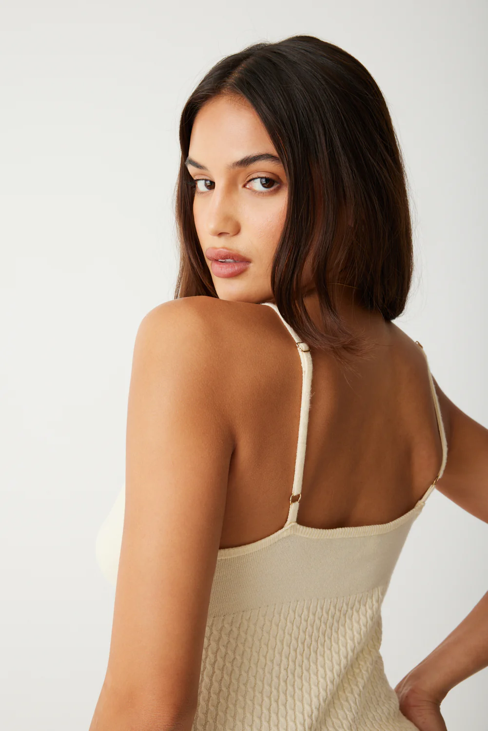 Xavier Cable Cloud Knit Camisole - French Vanilla - Image 6