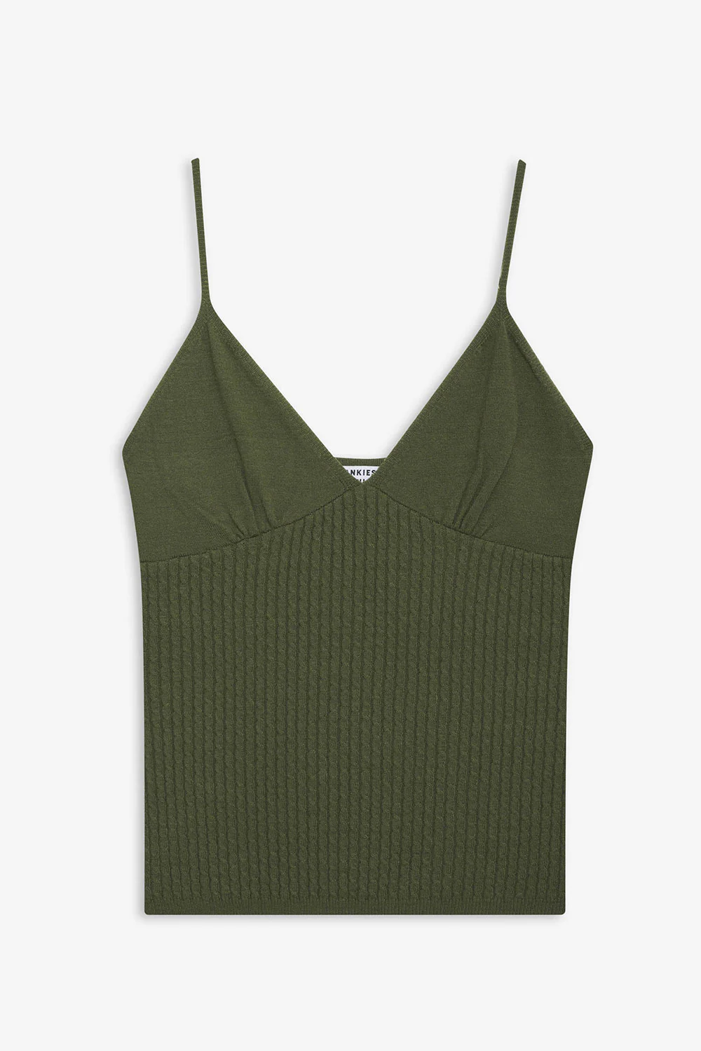 Xavier Cable Cloud Knit Camisole - Jade Green - Image 2